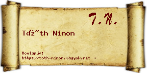 Tóth Ninon névjegykártya
